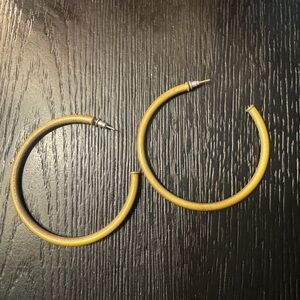 Sheila Fajl Brushed 18k Gold Hoops 2.5”